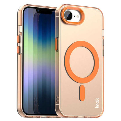 For iPhone 16e / 17e IMAK Candy Series Shockproof MagSafe Phone Case(Orange)