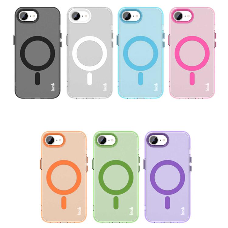For iPhone 16e / 17e IMAK Candy Series Shockproof MagSafe Phone Case(Orange)