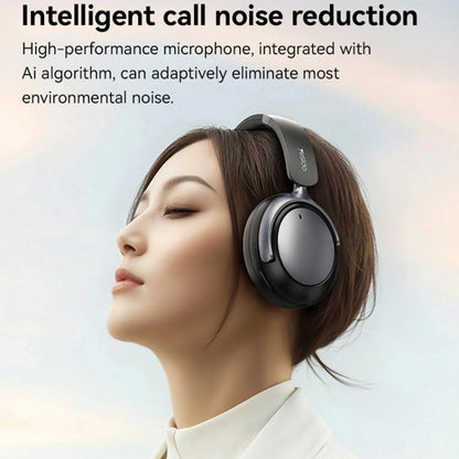 Yesido EP07 Hybrid Dual-feed ANC Noise Reduction Bluetooth Headphones(Black)