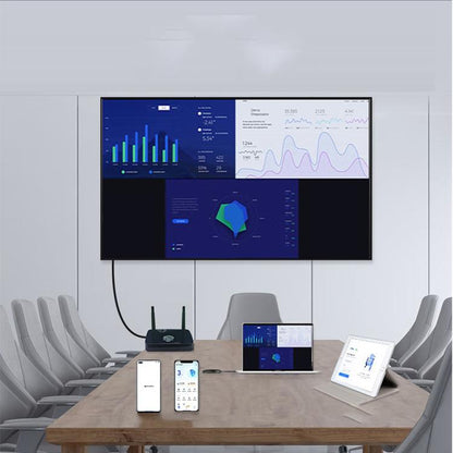 Measy AM1810 3 in 1 Wireless Screen Projector with Transmitter and Receiver, Plug:EU Plug