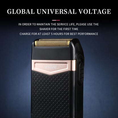 VGR V-331 Reciprocating Rotary 2 Cutter Head IPX4 Electric Shaver(Black)