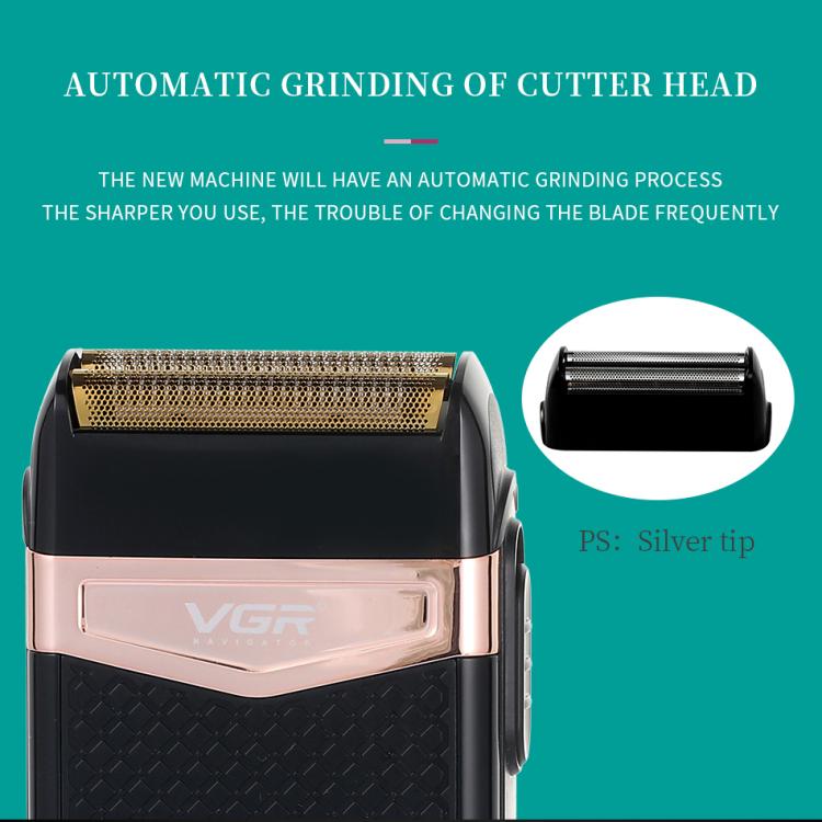 VGR V-331 Reciprocating Rotary 2 Cutter Head IPX4 Electric Shaver(Black)