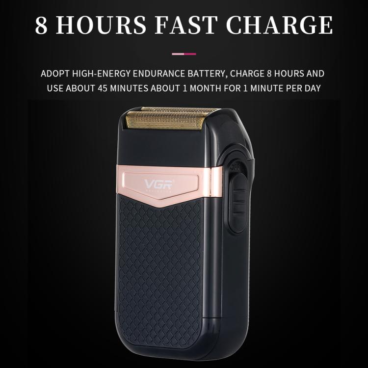 VGR V-331 Reciprocating Rotary 2 Cutter Head IPX4 Electric Shaver(Black)