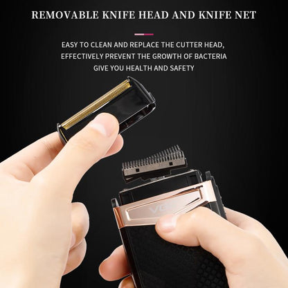 VGR V-331 Reciprocating Rotary 2 Cutter Head IPX4 Electric Shaver(Black)