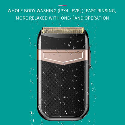 VGR V-331 Reciprocating Rotary 2 Cutter Head IPX4 Electric Shaver(Black)