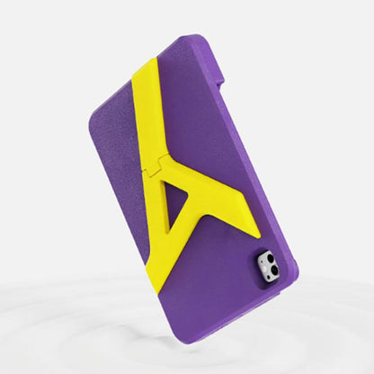 For iPad Air 11 2024 / 2025 / 2026 YOYOISLES Air Rum Series EVA Tablet Case(Purple Yellow)