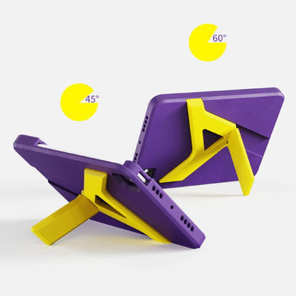 For iPad Air 11 2024 / 2025 / 2026 YOYOISLES Air Rum Series EVA Tablet Case(Purple Yellow)