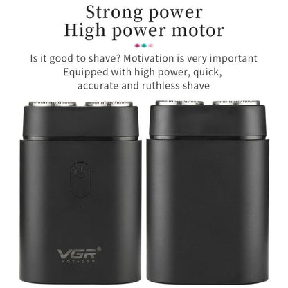 VGR V-341 Rotating 2 Cuttter Head Portable Electric Shaver(Black)
