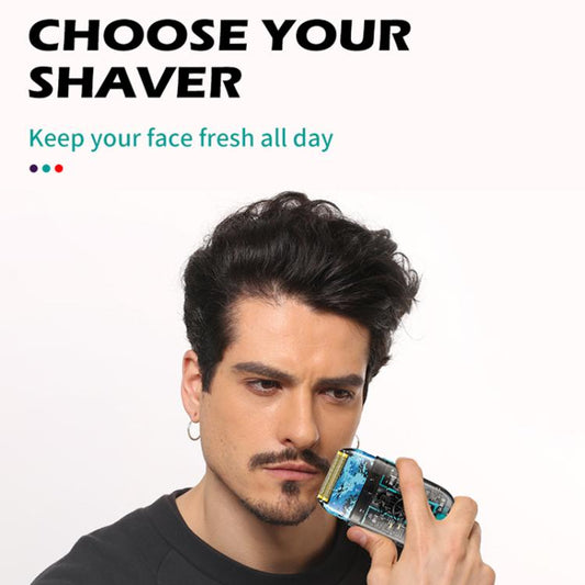 VGR V-352 Double Cutter Head Portable Electric Foil Shaver(Transparent Black)
