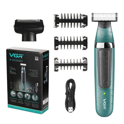 VGR V-393 Double Cuttter Head IPX5 Electric Shaver(Blue)