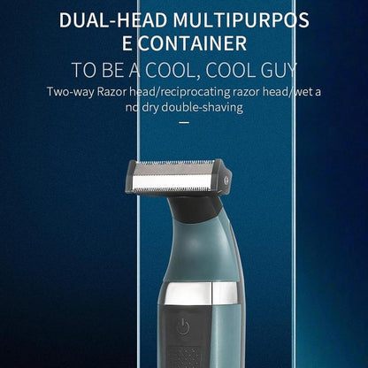 VGR V-393 Double Cuttter Head IPX5 Electric Shaver(Blue)