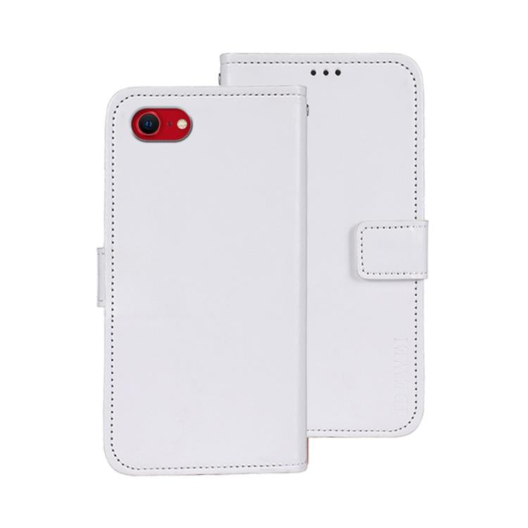 For iPhone 17e / 16e idewei Crazy Horse Texture Leather Phone Case(White)