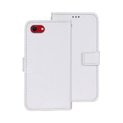 For iPhone 17e / 16e idewei Crazy Horse Texture Leather Phone Case(White)