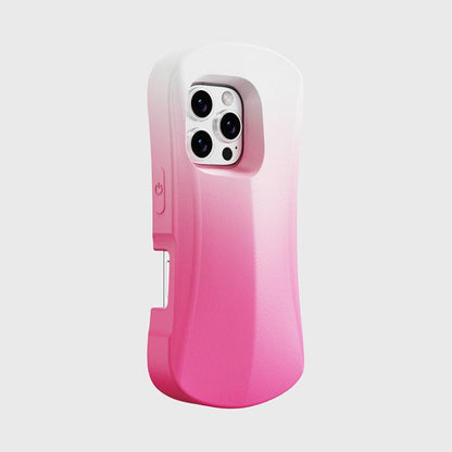 For iPhone 16 YOYOISLES Ocean Series EVA Curved Phone Case(Pink White)
