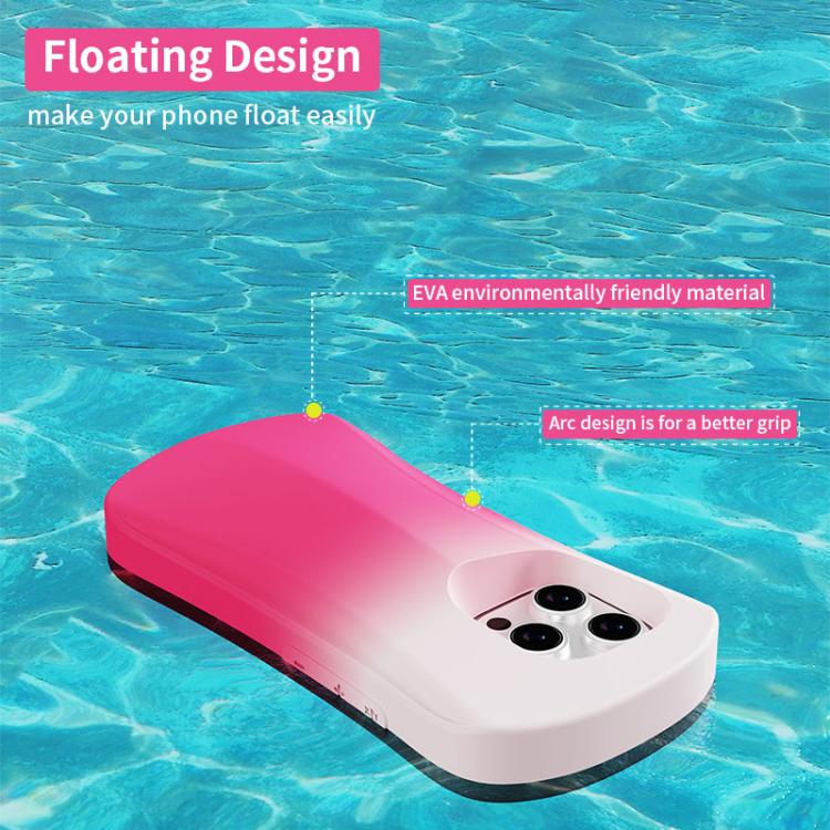 For iPhone 16 YOYOISLES Ocean Series EVA Curved Phone Case(Pink White)