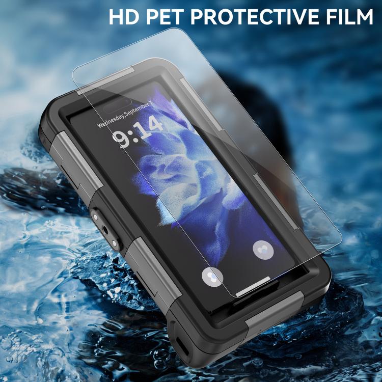 RedPepper 4th Generation Diving Protective Case for iPhone, Waterproof depth: 15m(Black Orange)