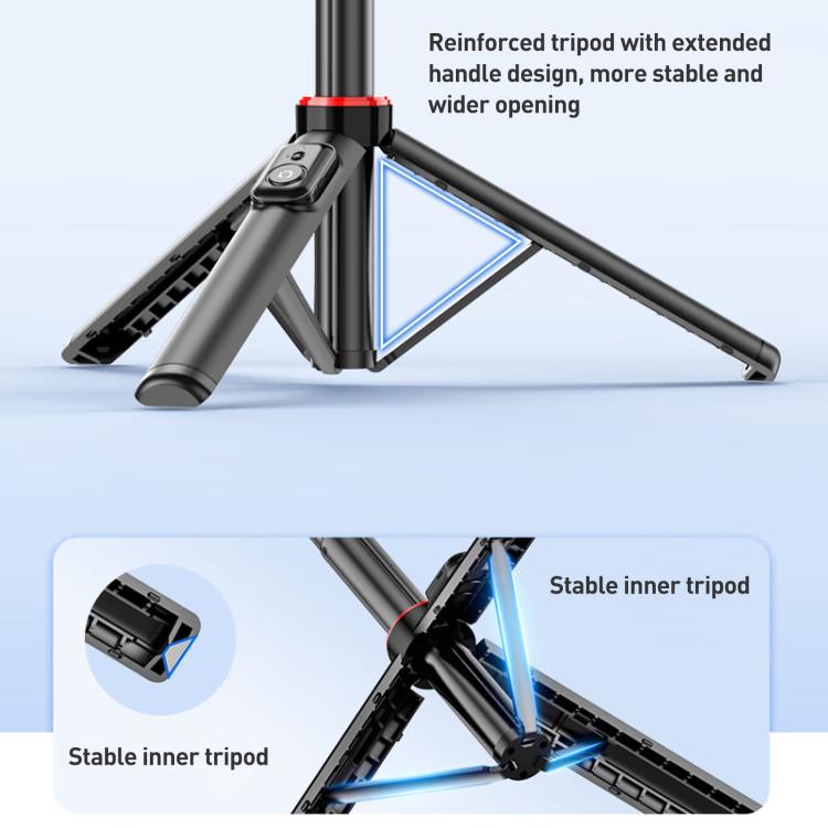Perche à selfie Bluetooth Lenovo Thinkplus H1V en alliage d'aluminium premium, 1,3 m (Noir)