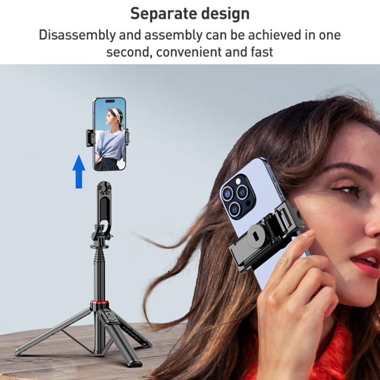 Perche à selfie Bluetooth Lenovo Thinkplus H1V en alliage d'aluminium premium, 1,3 m (Noir)
