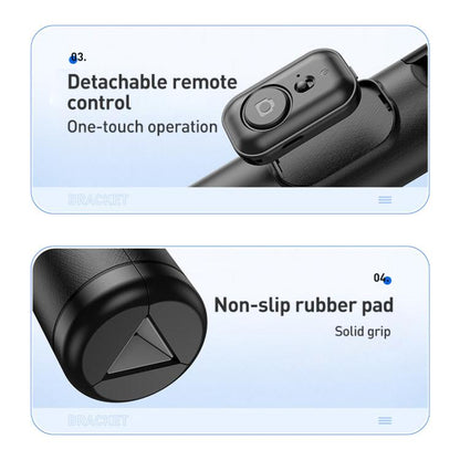 Perche à selfie Bluetooth Lenovo Thinkplus H1V en alliage d'aluminium premium, 1,3 m (Noir)