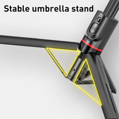 Lenovo Thinkplus H11B Flagship Stainless Steel Bluetooth Selfie Stick, 1.1m(Black)