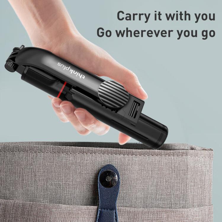 Lenovo Thinkplus Premium Aluminum Alloy Bluetooth Selfie Stick, 1.1m(Black)