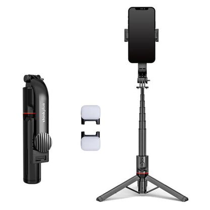 Lenovo Thinkplus H11L Premium Edition Aluminum Alloy Bluetooth Selfie Stick with Dual Fill Lights, 1.1m(Black)