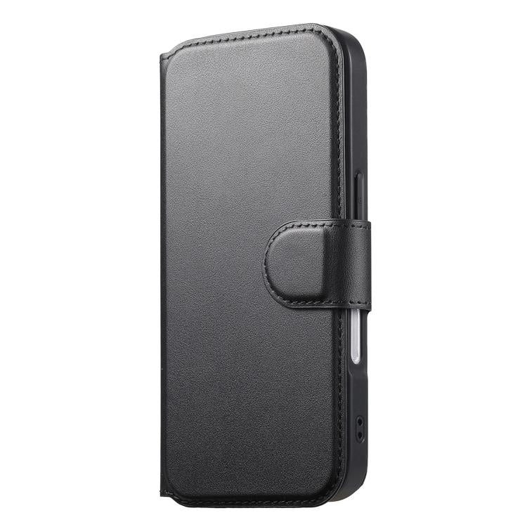 For iPhone 16 Pro Max CaseNeo Finger Grip Strap MagSafe Leather Phone Case(Black)