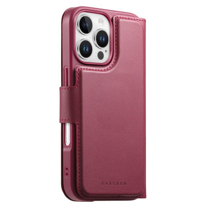 For iPhone 16 Pro Max CaseNeo Finger Grip Strap MagSafe Leather Phone Case(Red)