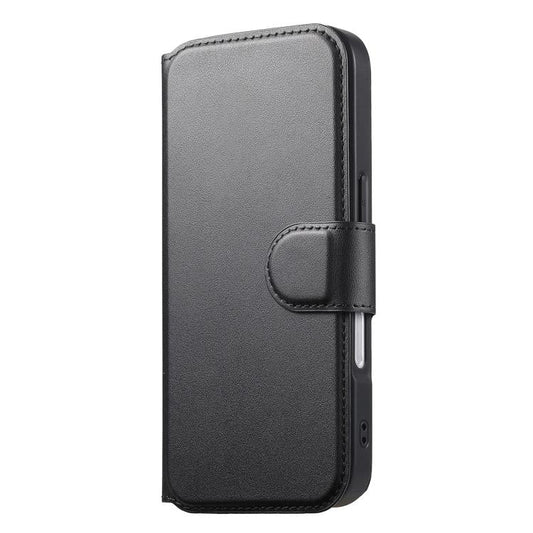 Pour coque iPhone 16 Pro Neo Finger Grip Strap MagSafe en cuir (noir)