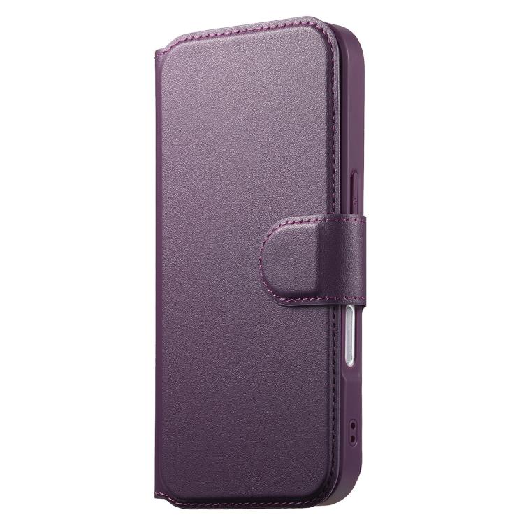 For iPhone 16 Pro CaseNeo Finger Grip Strap MagSafe Leather Phone Case(Purple)