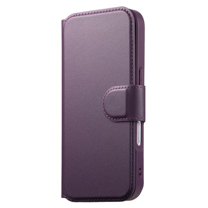 For iPhone 16 Pro CaseNeo Finger Grip Strap MagSafe Leather Phone Case(Purple)