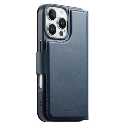 For iPhone 16 Pro CaseNeo Finger Grip Strap MagSafe Leather Phone Case(Blue)