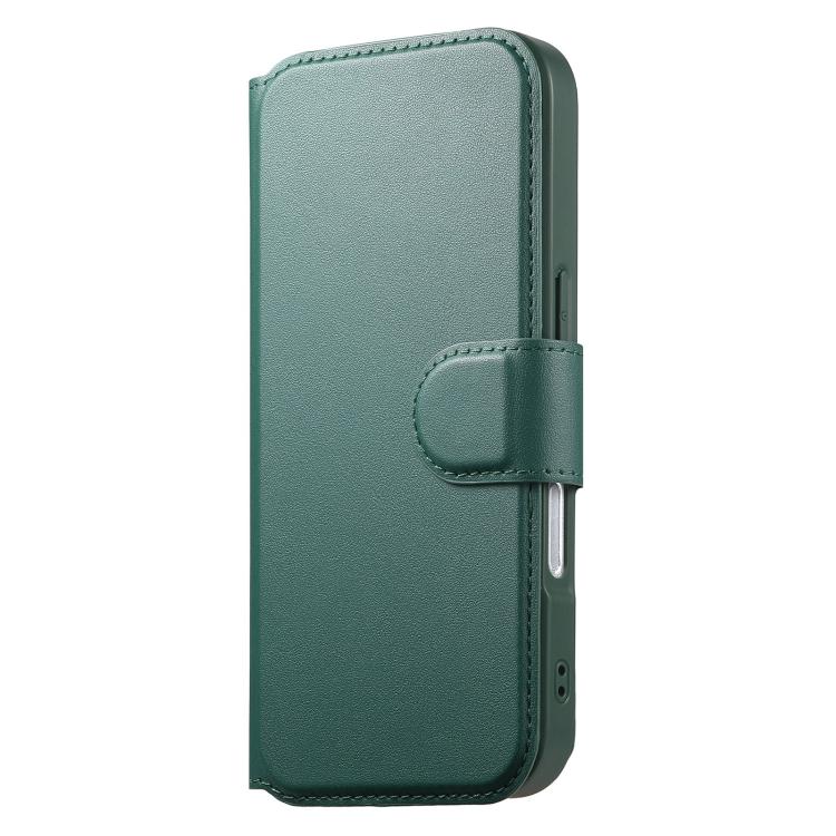 For iPhone 16 Plus CaseNeo Finger Grip Strap MagSafe Leather Phone Case(Green)