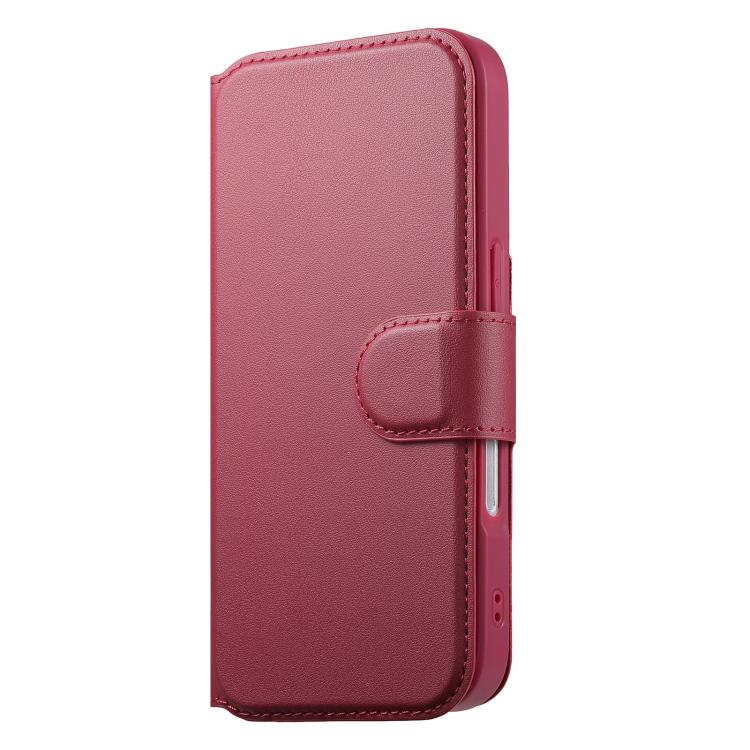 Pour iPhone 16 PlusCoque Neo en cuir MagSafe avec dragonne (rouge)