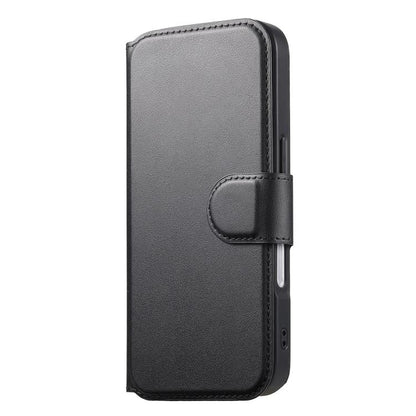 For iPhone 16 CaseNeo Finger Grip Strap MagSafe Leather Phone Case(Black)