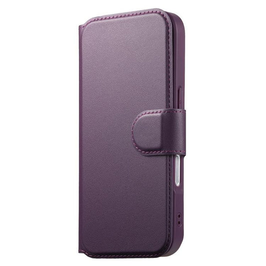 For iPhone 16 CaseNeo Finger Grip Strap MagSafe Leather Phone Case(Purple)