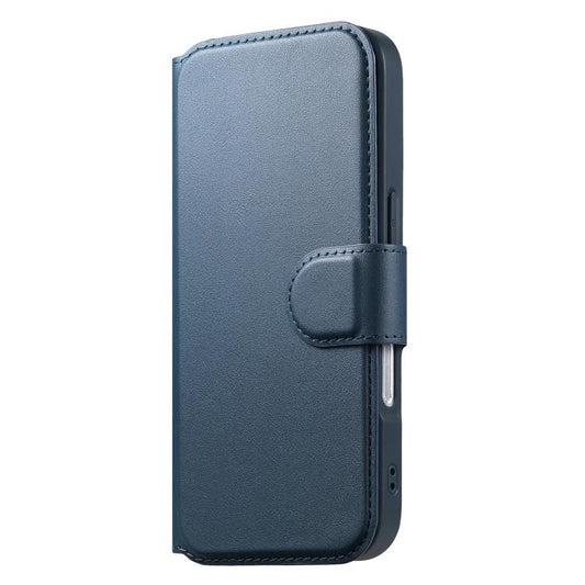 For iPhone 16 CaseNeo Finger Grip Strap MagSafe Leather Phone Case(Blue)