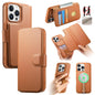For iPhone 15 Pro Max CaseNeo Finger Grip Strap MagSafe Leather Phone Case(Brown)