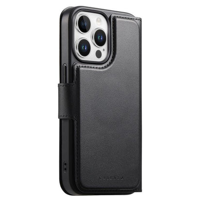 For iPhone 15 Pro Max CaseNeo Finger Grip Strap MagSafe Leather Phone Case(Black)