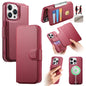 For iPhone 15 Pro Max CaseNeo Finger Grip Strap MagSafe Leather Phone Case(Red)