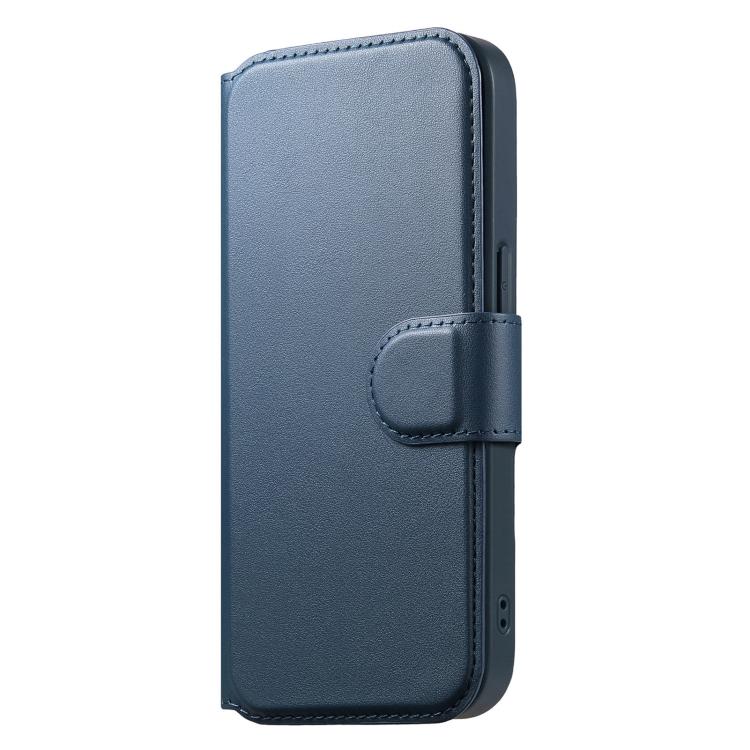 For iPhone 15 Pro CaseNeo Finger Grip Strap MagSafe Leather Phone Case(Blue)