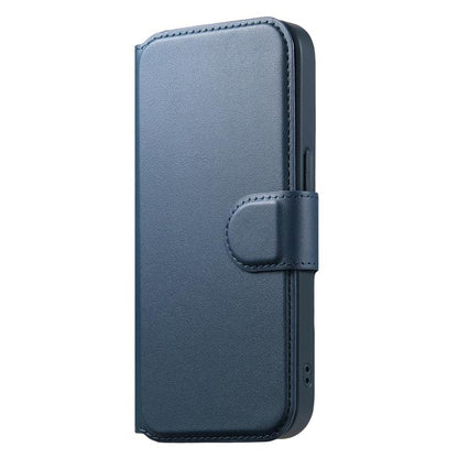 For iPhone 15 Pro CaseNeo Finger Grip Strap MagSafe Leather Phone Case(Blue)