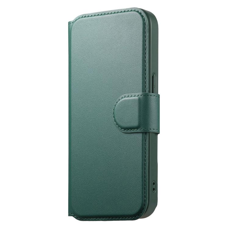 For iPhone 15 Plus / 14 Plus CaseNeo Finger Grip Strap MagSafe Leather Phone Case(Green)