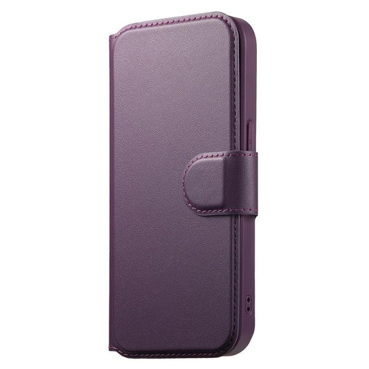 For iPhone 15 Plus / 14 Plus CaseNeo Finger Grip Strap MagSafe Leather Phone Case(Purple)