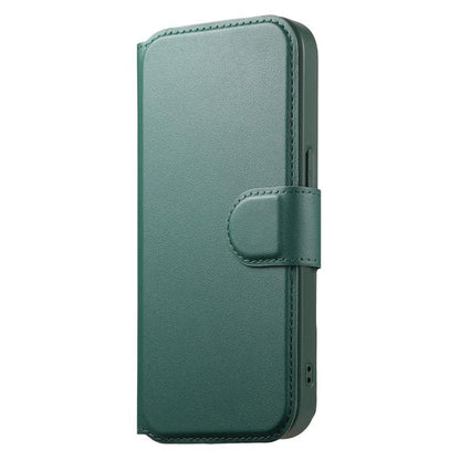 For iPhone 15 CaseNeo Finger Grip Strap MagSafe Leather Phone Case(Green)