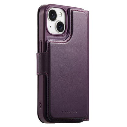 Pour iPhone 14 / 13 Coque Étui de protection en cuir MagSafe avec dragonne Neo Finger Grip (Violet)