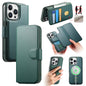 For iPhone 14 Pro CaseNeo Finger Grip Strap MagSafe Leather Phone Case(Green)