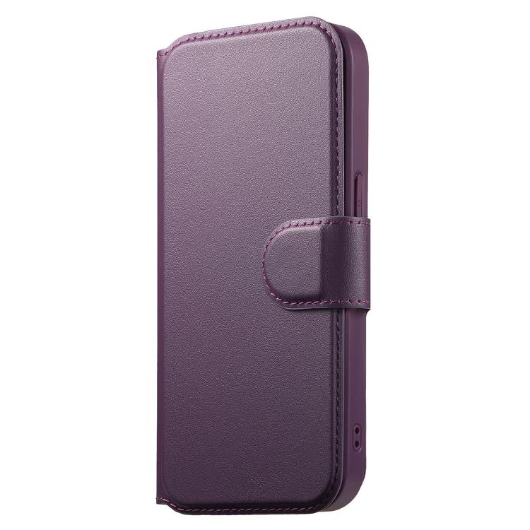 Pour étui iPhone 14 Pro – Coque de téléphone en cuir MagSafe avec dragonne Neo Finger Grip (Violet)