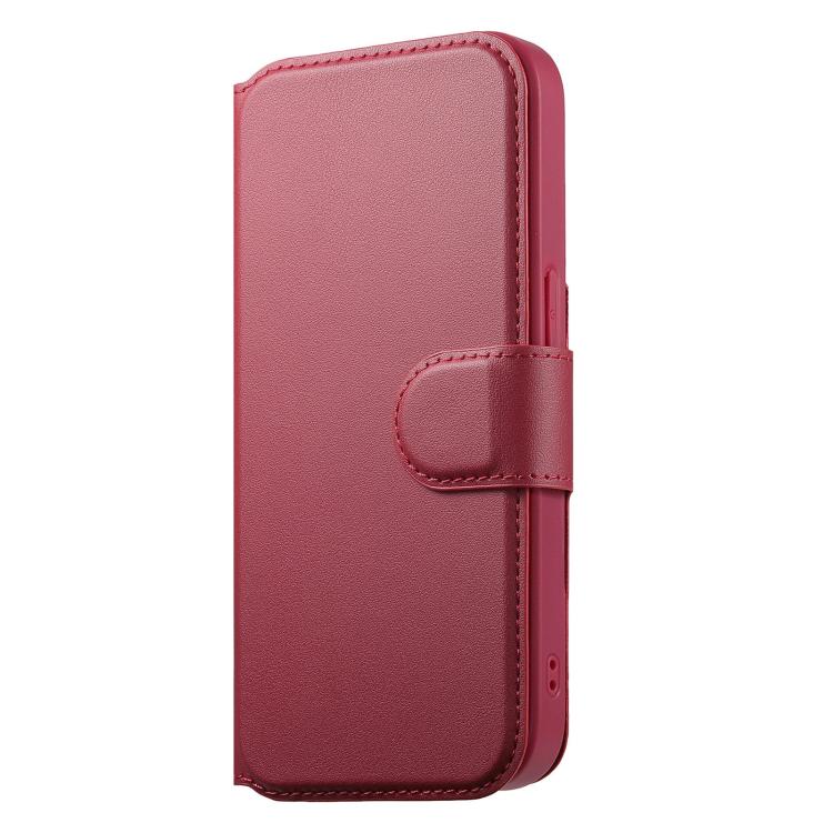 For iPhone 13 Pro Max CaseNeo Finger Grip Strap MagSafe Leather Phone Case(Red)