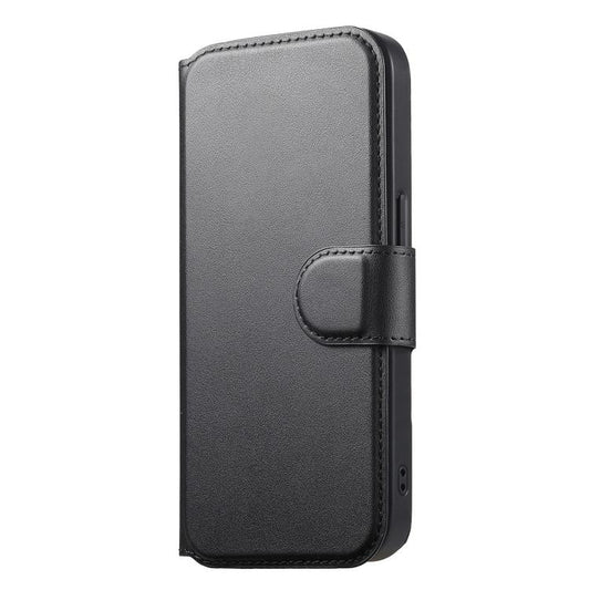 Pour iPhone 13 Pro Étui en Cuir MagSafe avec Dragonne Neo Finger Grip (Noir)